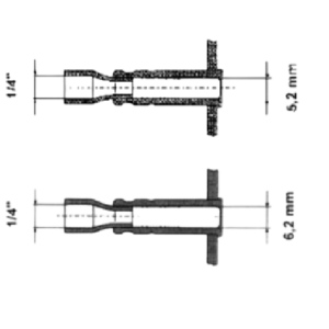 Übergangsrohre (mm/Zoll) 1/4"